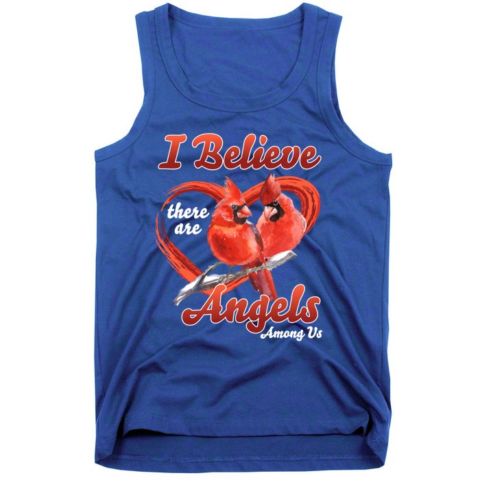 Awesome I Believe There Are Angels Among Us Cardinal Birds Gift Tank Top