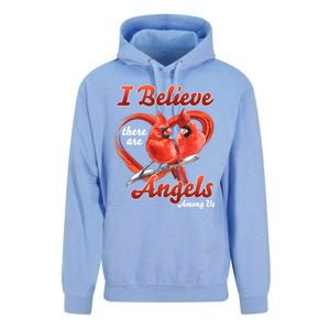 Awesome I Believe There Are Angels Among Us Cardinal Birds Gift Unisex Surf Hoodie