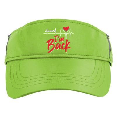 And I'm Back Heart Attack Survivor Open Heart Surgery Gift Adult Drive Performance Visor