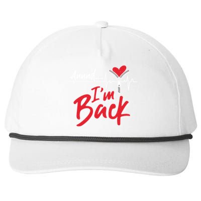 And I'm Back Heart Attack Survivor Open Heart Surgery Gift Snapback Five-Panel Rope Hat