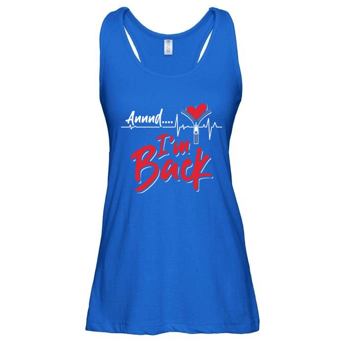 And I'm Back Heart Attack Survivor Open Heart Surgery Gift Ladies Essential Flowy Tank