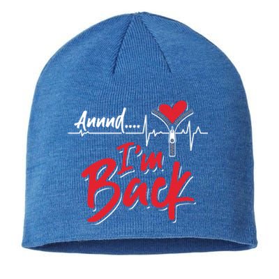 And I'm Back Heart Attack Survivor Open Heart Surgery Gift Sustainable Beanie