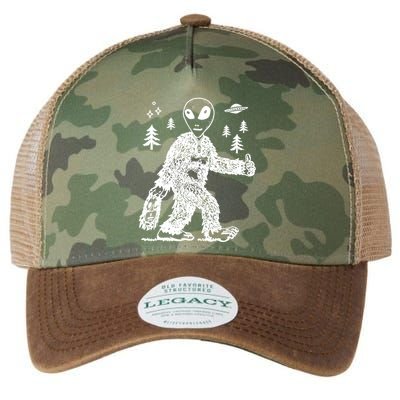 Alien In Bigfoot Costume Legacy Tie Dye Trucker Hat