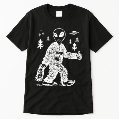 Alien In Bigfoot Costume Tall T-Shirt