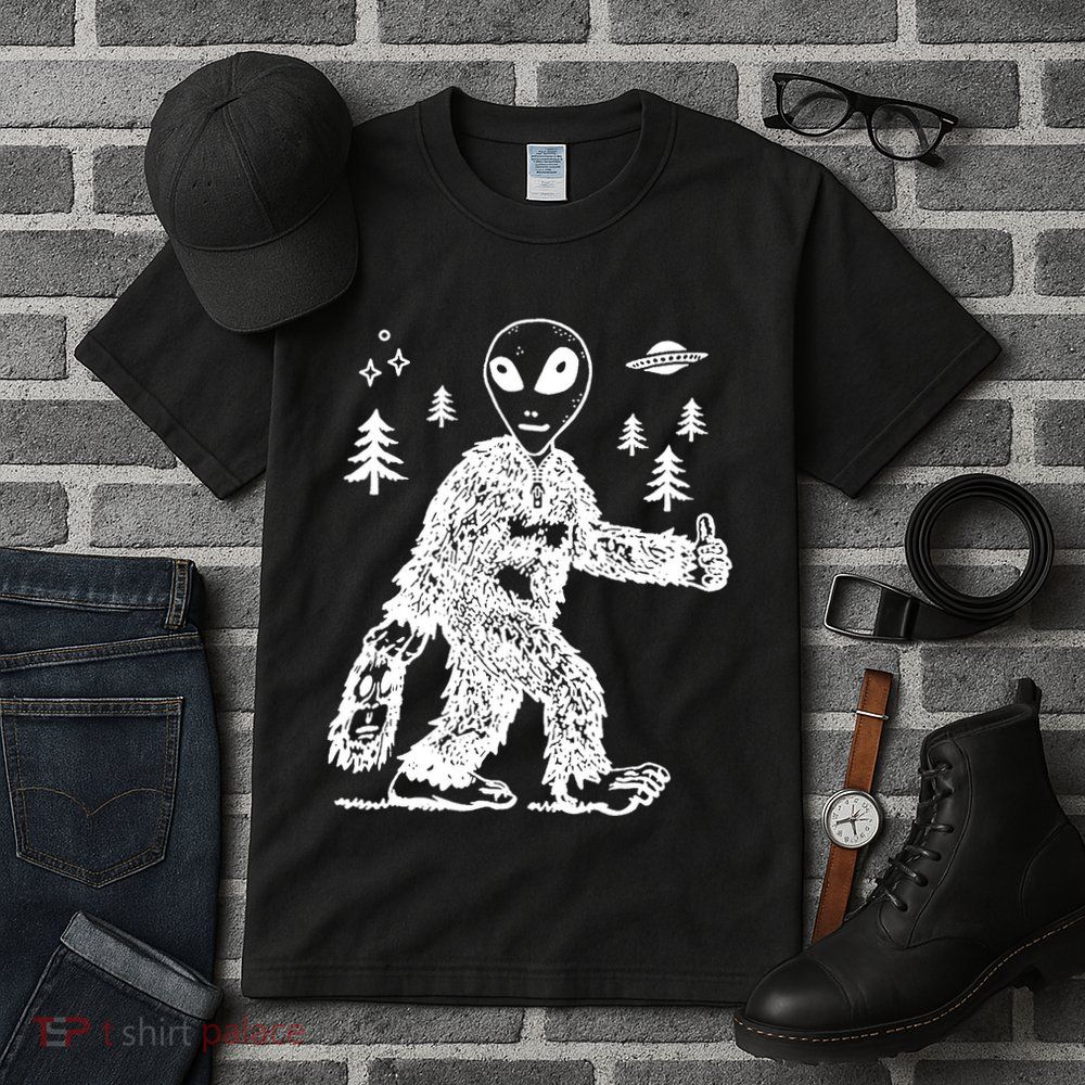 Alien In Bigfoot Costume Tall T-Shirt