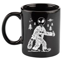 Alien In Bigfoot Costume 11oz C Handle Ceramic Mug