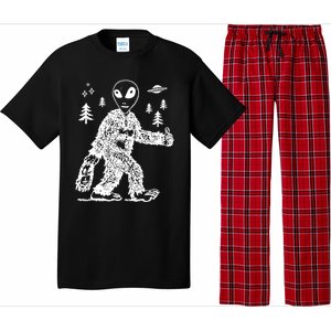 Alien In Bigfoot Costume Pajama Set