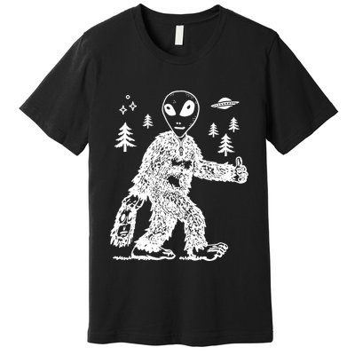 Alien In Bigfoot Costume Premium T-Shirt