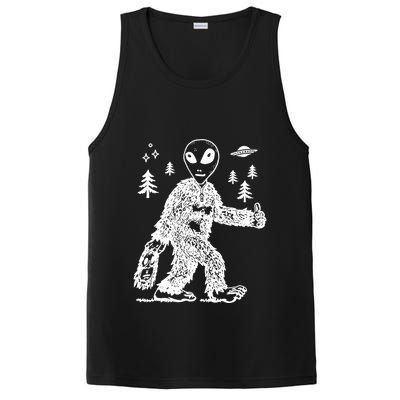 Alien In Bigfoot Costume PosiCharge Competitor Tank