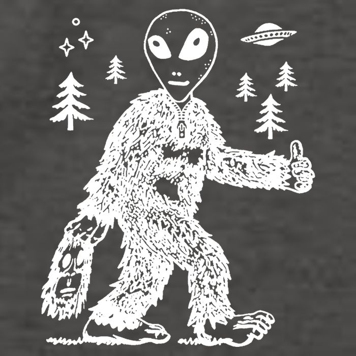 Alien In Bigfoot Costume Vector Backpack