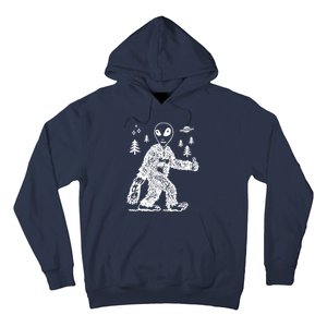 Alien In Bigfoot Costume Hoodie