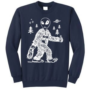 Alien In Bigfoot Costume Sweatshirt