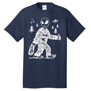 Alien In Bigfoot Costume Tall T-Shirt