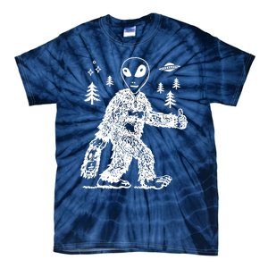 Alien In Bigfoot Costume Tie-Dye T-Shirt