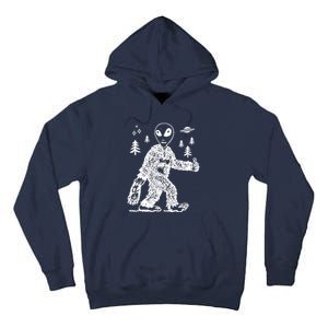 Alien In Bigfoot Costume Tall Hoodie