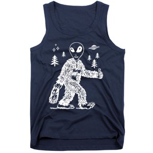 Alien In Bigfoot Costume Tank Top