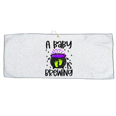 A Is Brewing Birth Announcet Shower Pregnancy Great Gift Large Microfiber Waffle Golf Towel