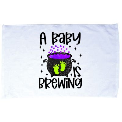 A Is Brewing Birth Announcet Shower Pregnancy Great Gift Microfiber Hand Towel