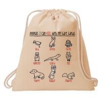 Animals I Can Kill With My Bare Hands Drawstring Bag