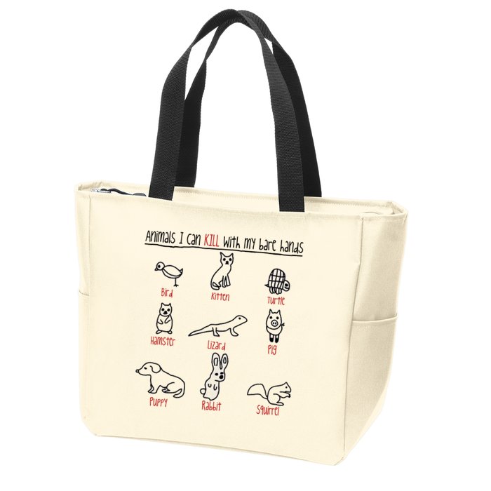 Animals I Can Kill With My Bare Hands Zip Tote Bag