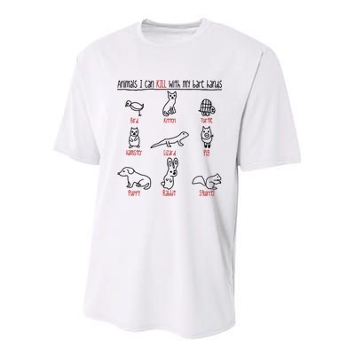 Animals I Can Kill With My Bare Hands Youth Performance Sprint T-Shirt