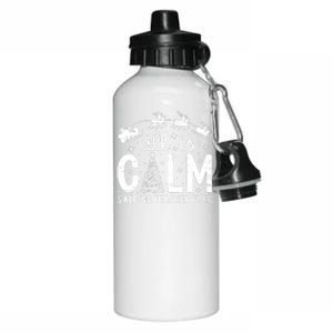 All Is Calm Said No Teacher Ever Funny Christmas Teacher Aluminum Water Bottle