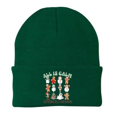 All Is Calm Just Kidding This Is Kindergarten Knit Cap Winter Beanie