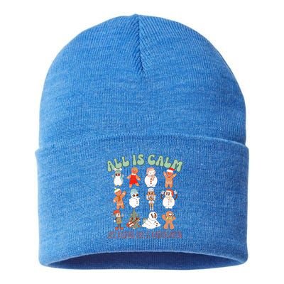 All Is Calm Just Kidding This Is Kindergarten Sustainable Knit Beanie