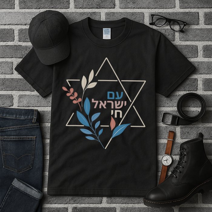 Am Israel Chai Jewish Pride Support Israeli Hebrew Jerusalem Tall T-Shirt