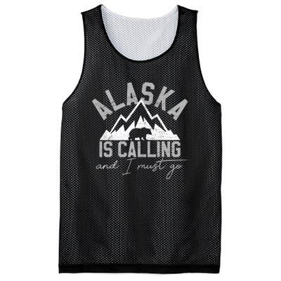 Alaska Is Calling And I Must Go Traveler Gift Mesh Reversible Basketball Jersey Tank