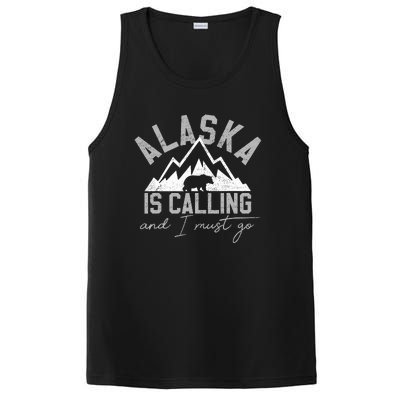 Alaska Is Calling And I Must Go Traveler Gift PosiCharge Competitor Tank