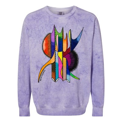 Art In Color Dynamic Geometric Design Colorblast Crewneck Sweatshirt