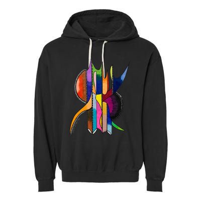 Art In Color Dynamic Geometric Design Garment-Dyed Fleece Hoodie