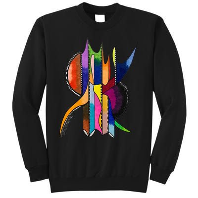 Art In Color Dynamic Geometric Design Sweatshirt