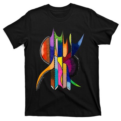 Art In Color Dynamic Geometric Design T-Shirt