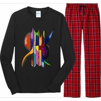 Art In Color Dynamic Geometric Design Long Sleeve Pajama Set