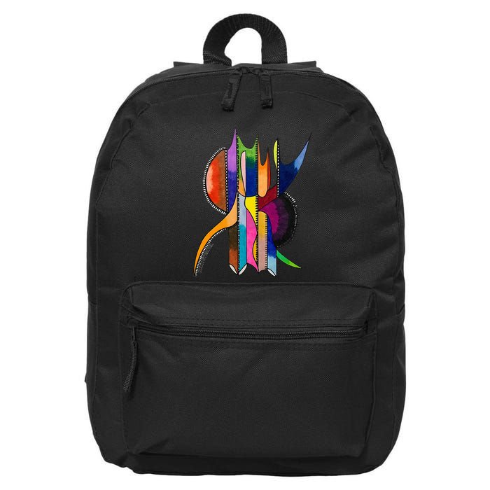 Art In Color Dynamic Geometric Design 16 in Basic Backpack