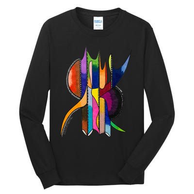 Art In Color Dynamic Geometric Design Tall Long Sleeve T-Shirt