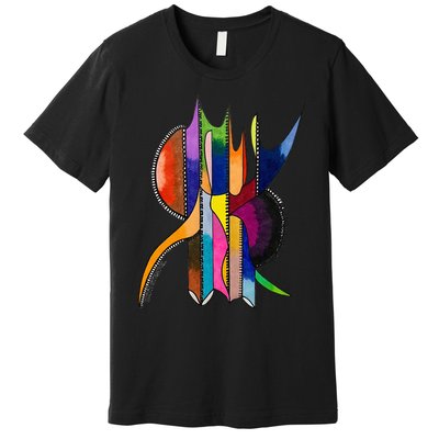 Art In Color Dynamic Geometric Design Premium T-Shirt