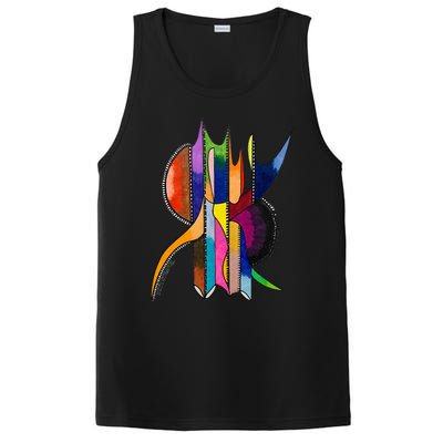 Art In Color Dynamic Geometric Design PosiCharge Competitor Tank