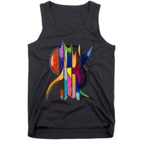 Art In Color Dynamic Geometric Design Tank Top