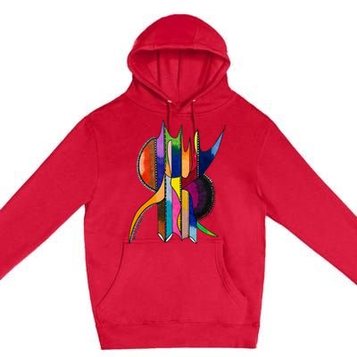 Art In Color Dynamic Geometric Design Premium Pullover Hoodie