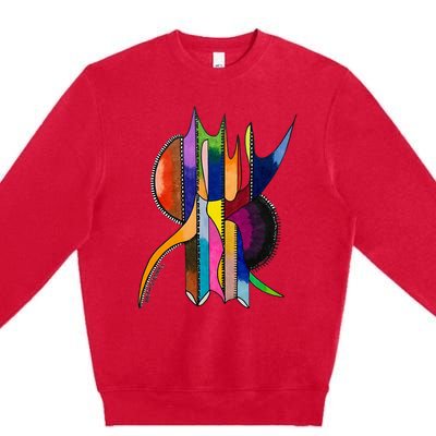 Art In Color Dynamic Geometric Design Premium Crewneck Sweatshirt