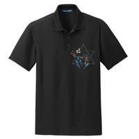 Am Israel Chai Jewish Pride Support Israeli Hebrew Jerusalem Dry Zone Grid Polo