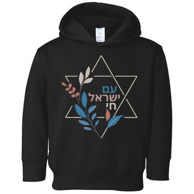Am Israel Chai Jewish Pride Support Israeli Hebrew Jerusalem Toddler Hoodie