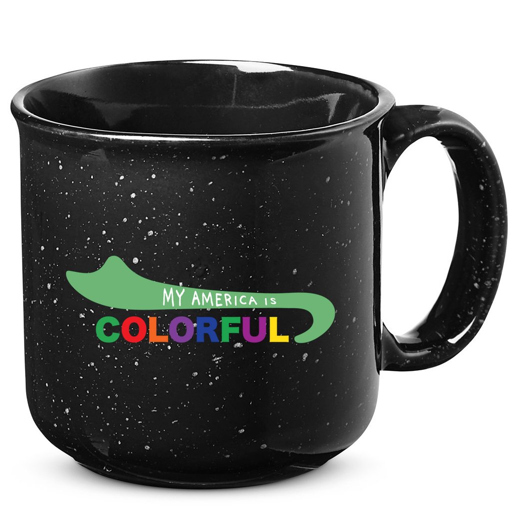 America Is Colorful Meaningful Gift Positive Message Gift 15oz Campfire Ceramic Mug