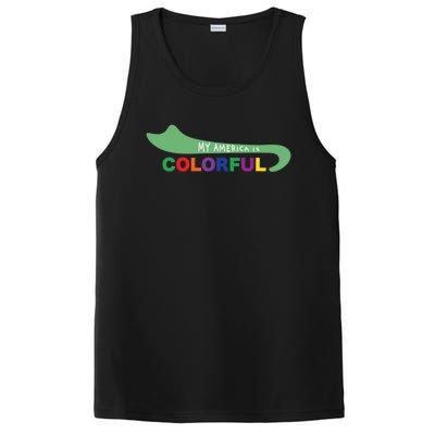 America Is Colorful Meaningful Gift Positive Message Gift PosiCharge Competitor Tank