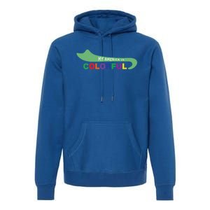 America Is Colorful Meaningful Gift Positive Message Gift Premium Hoodie