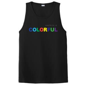 America Is Colorful Positive Message Gift Usa Great Gift PosiCharge Competitor Tank