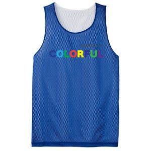 America Is Colorful Positive Message Gift Usa Great Gift Mesh Reversible Basketball Jersey Tank